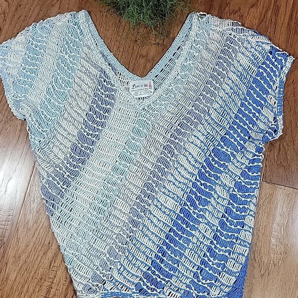 Cotton Crochet Mesh Top - Picture 6 of 11
